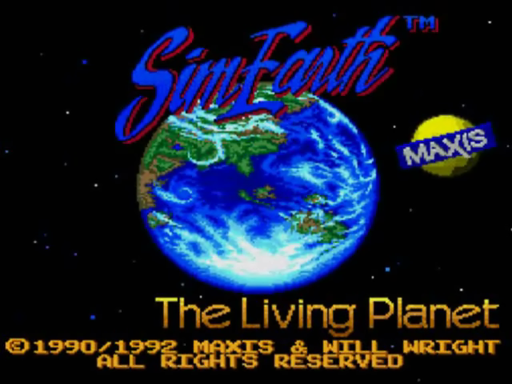 Sim Earth the Living Planet title screen for TurboGrafx CD
